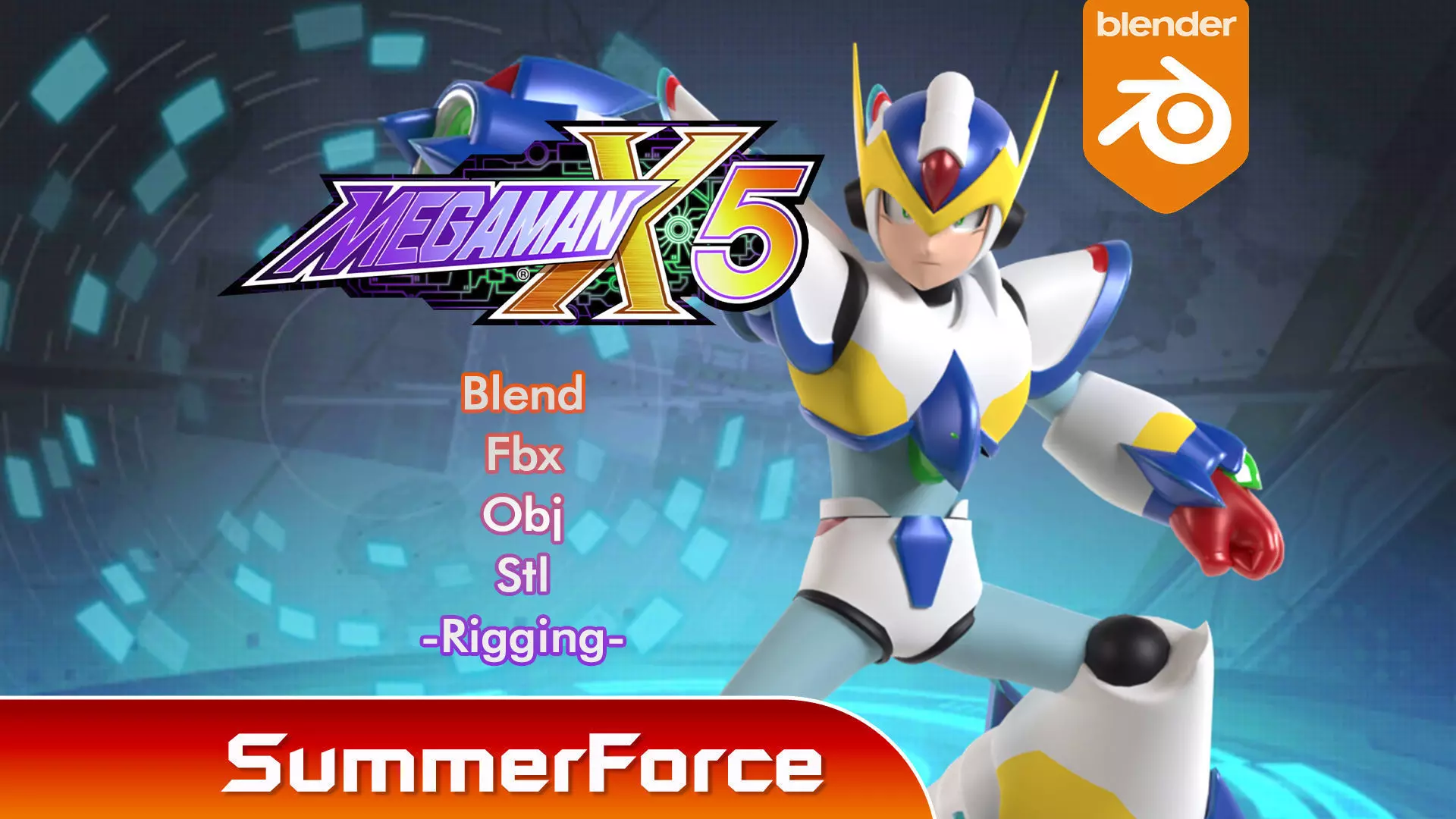 Megaman Falcon Armor - Mega Man X5 3D model_0