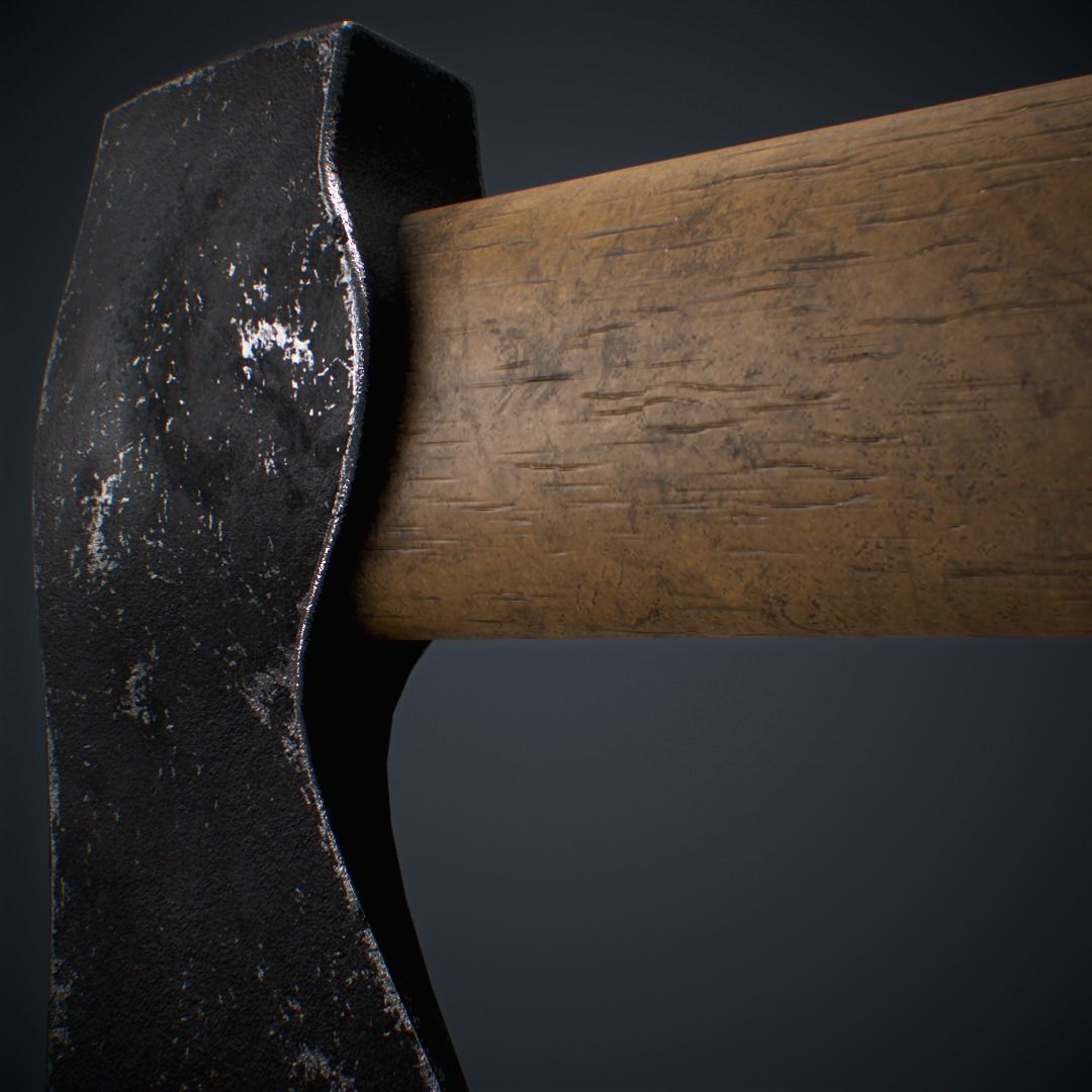 Survival Axe Free 3D model_5