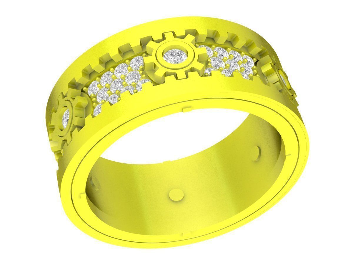 A4644 Diamond Wheel Gear Ring 3D Model 3D print model_4