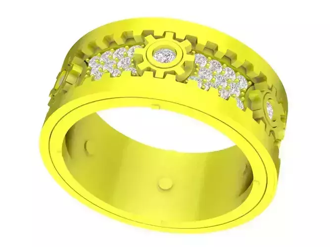 A4644 Diamond Wheel Gear Ring 3D Model