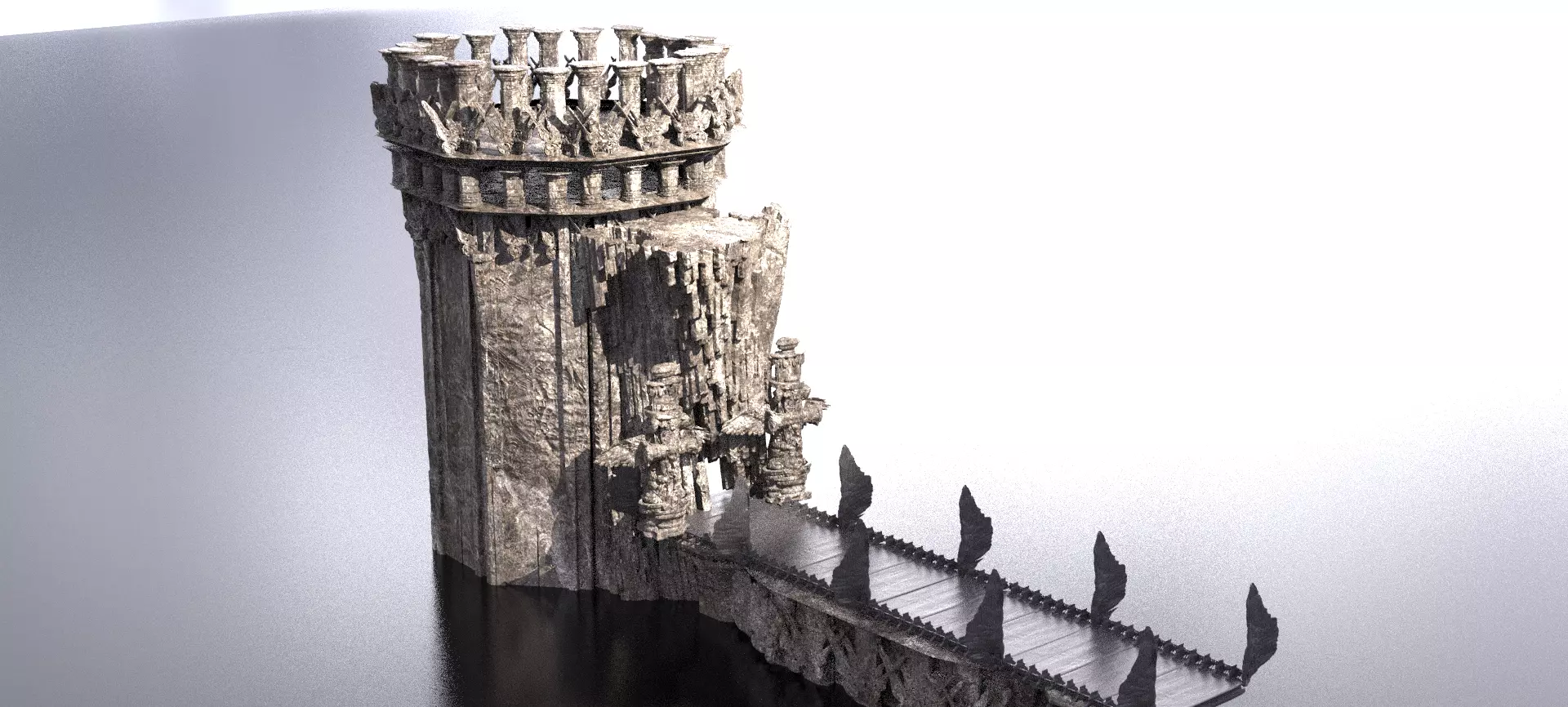 King Richards Grail Oasis Towers 3D model