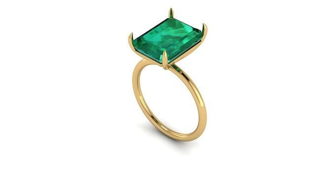 Emerald Ring 3D print model