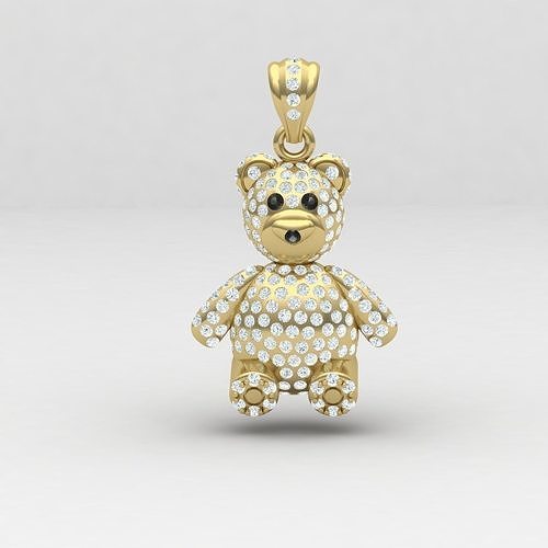 Teddy pendant 02 3D print model