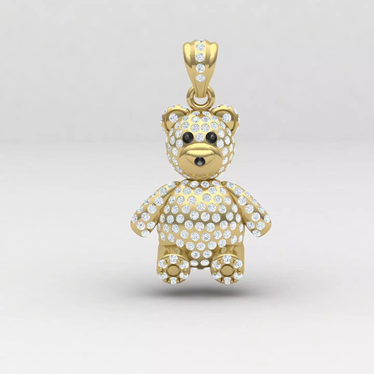 Teddy pendant 02 3D print model