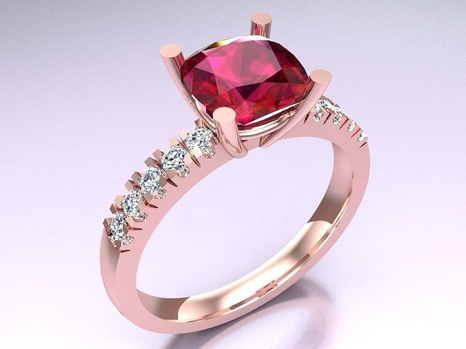 Diamond Ring - Womens Rings - N112014 3D print model