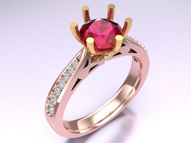 Diamond Ring - Womens Rings -  N112023 3D print model