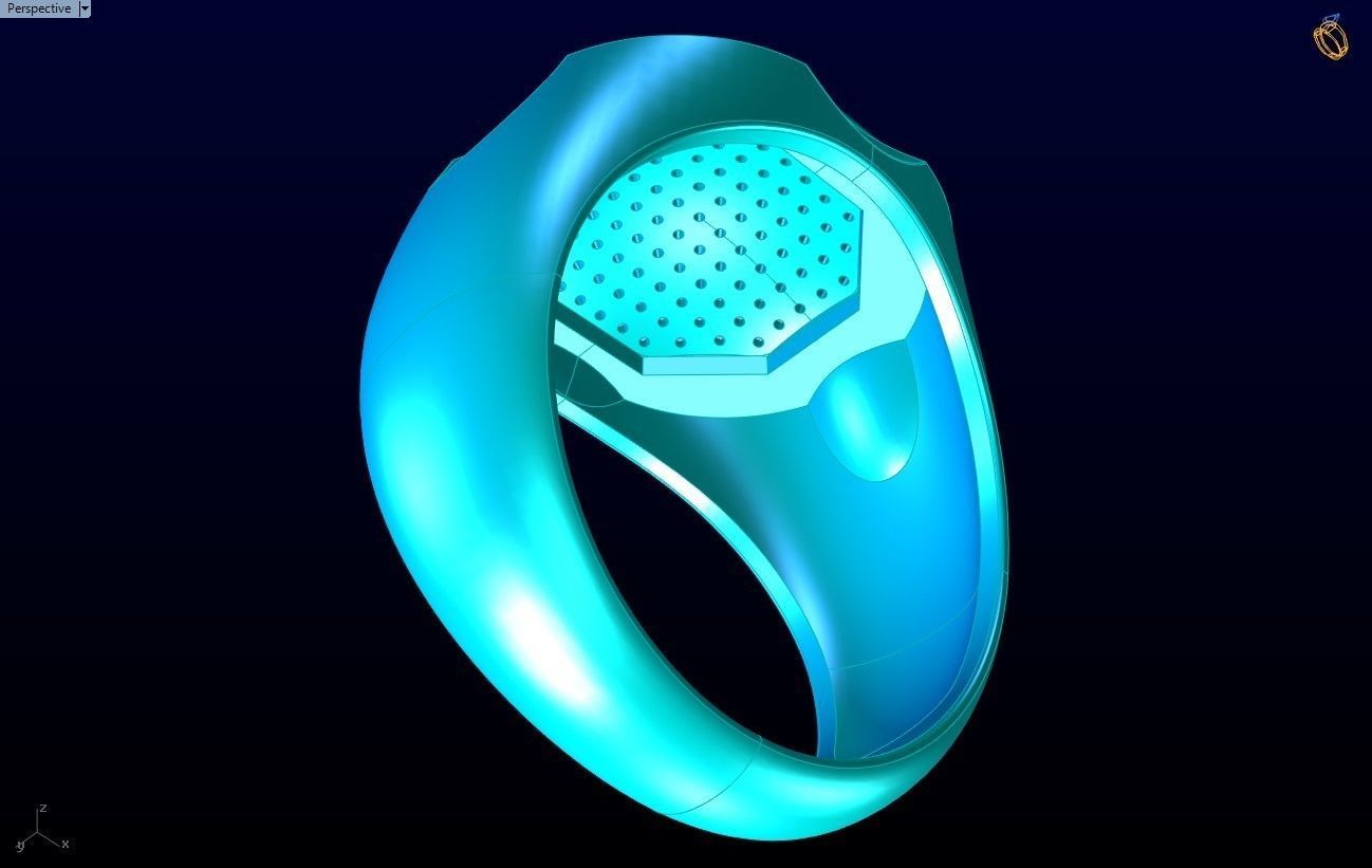 Diamond Ring - Mens Rings - N112042 3D print model_8