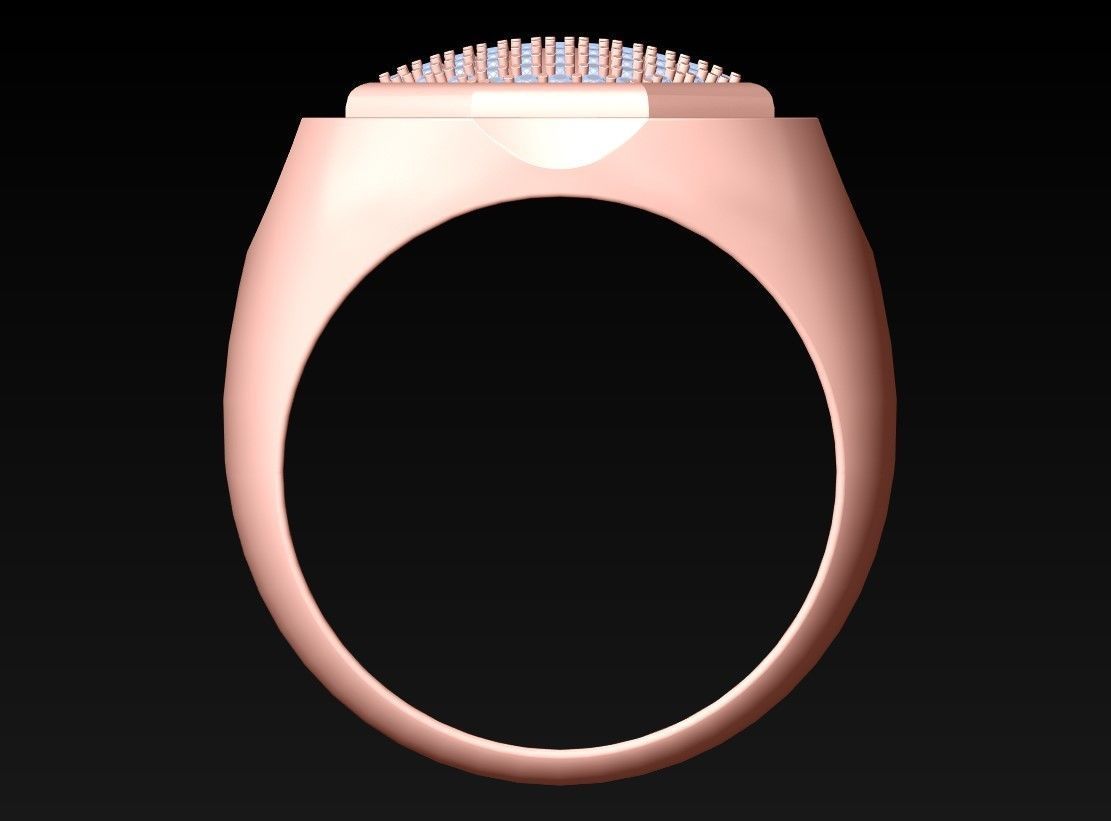 Diamond Ring - Mens Rings - N112042 3D print model_6