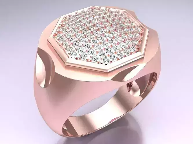 Diamond Ring - Mens Rings - N112042 3D print model