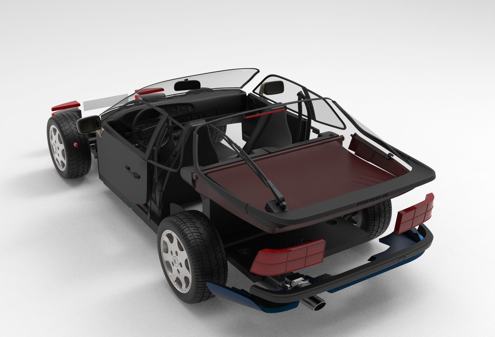 PORSCHE 944 Printable 3D print model_1