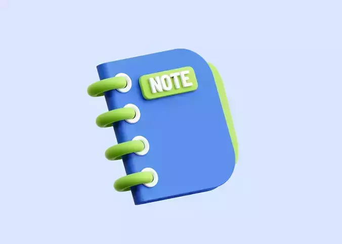 Note Book 3D Illustration Low-poly 3D model