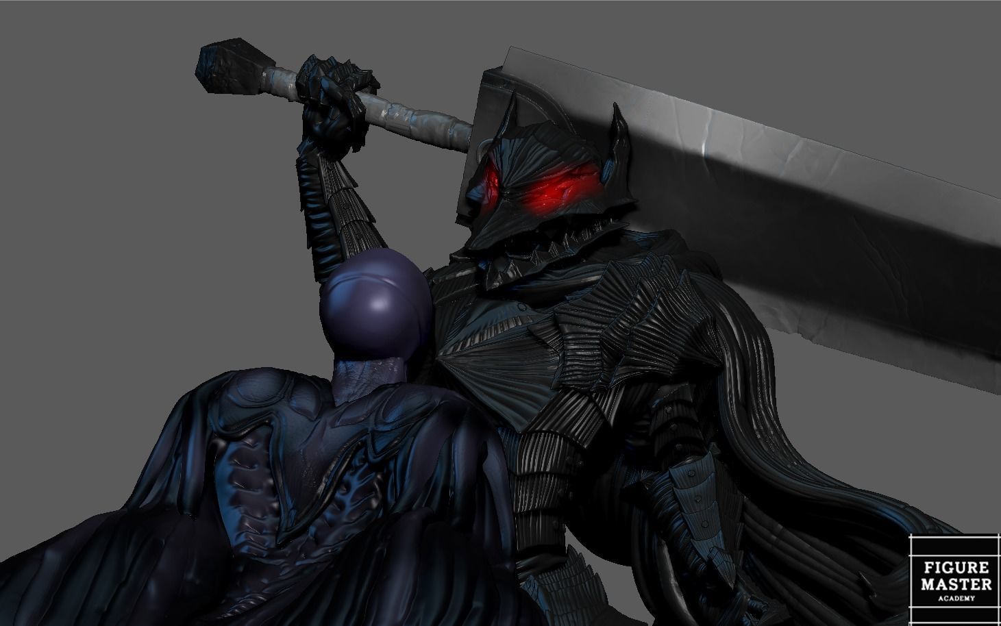 BERSERK GUTS VS FEMTO FANTASY ANIME SWORD CHARACTER 3D print model_11