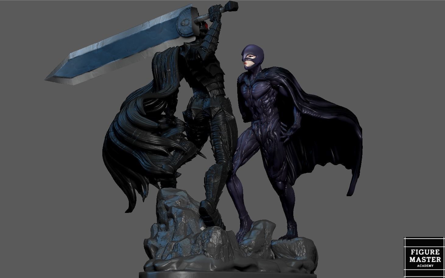 BERSERK GUTS VS FEMTO FANTASY ANIME SWORD CHARACTER 3D print model_7