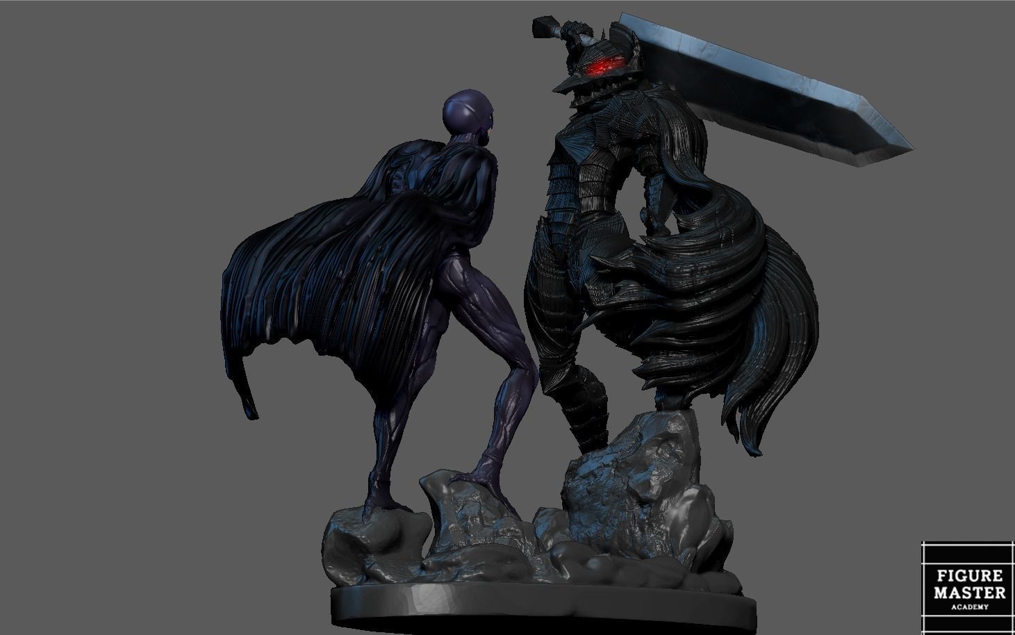 BERSERK GUTS VS FEMTO FANTASY ANIME SWORD CHARACTER 3D print model_10