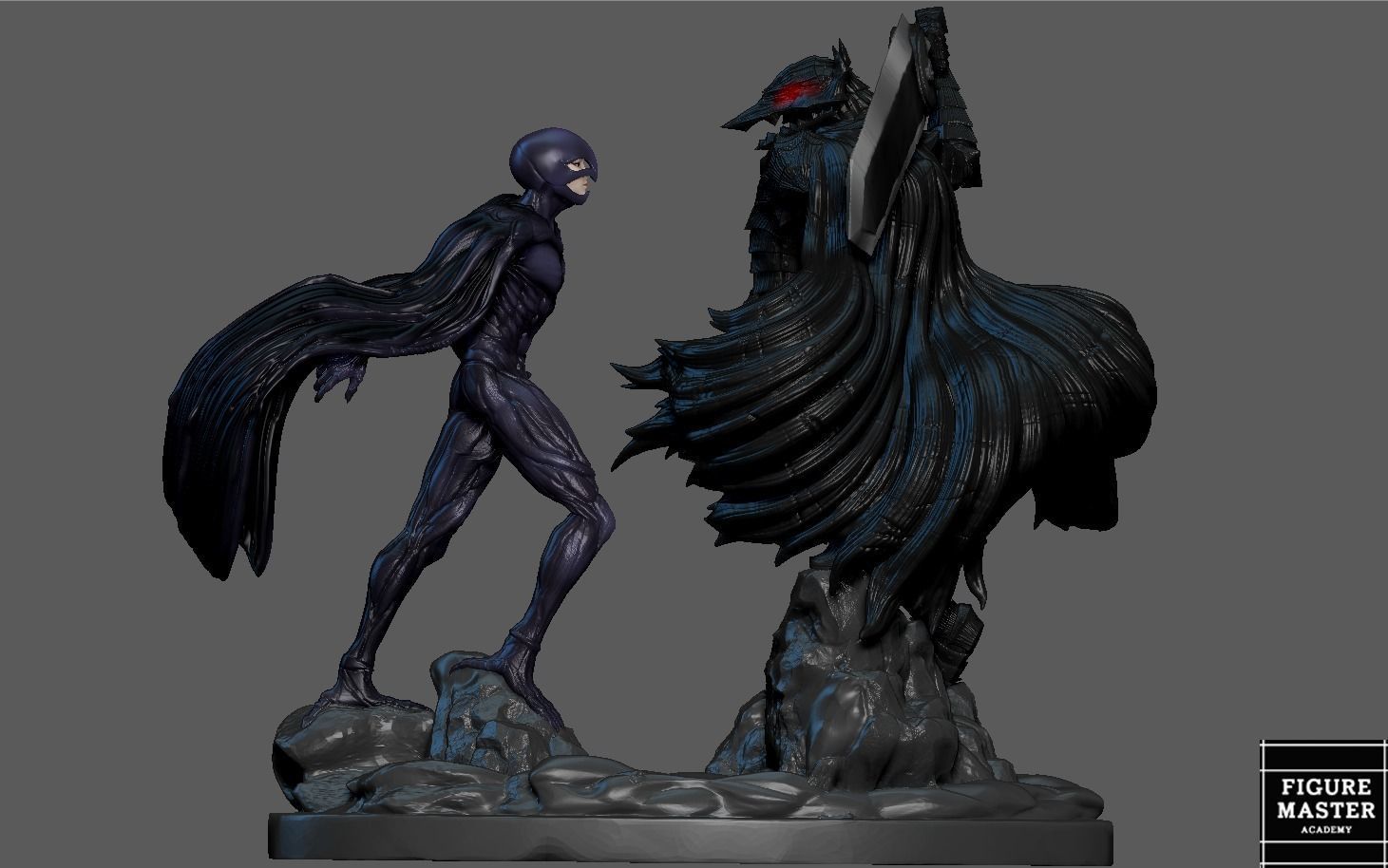 BERSERK GUTS VS FEMTO FANTASY ANIME SWORD CHARACTER 3D print model_9