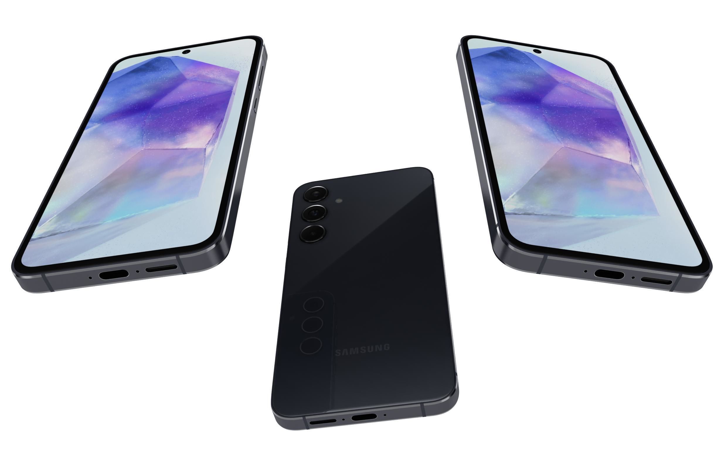 Samsung Galaxy A55 5G Black 3D model_2