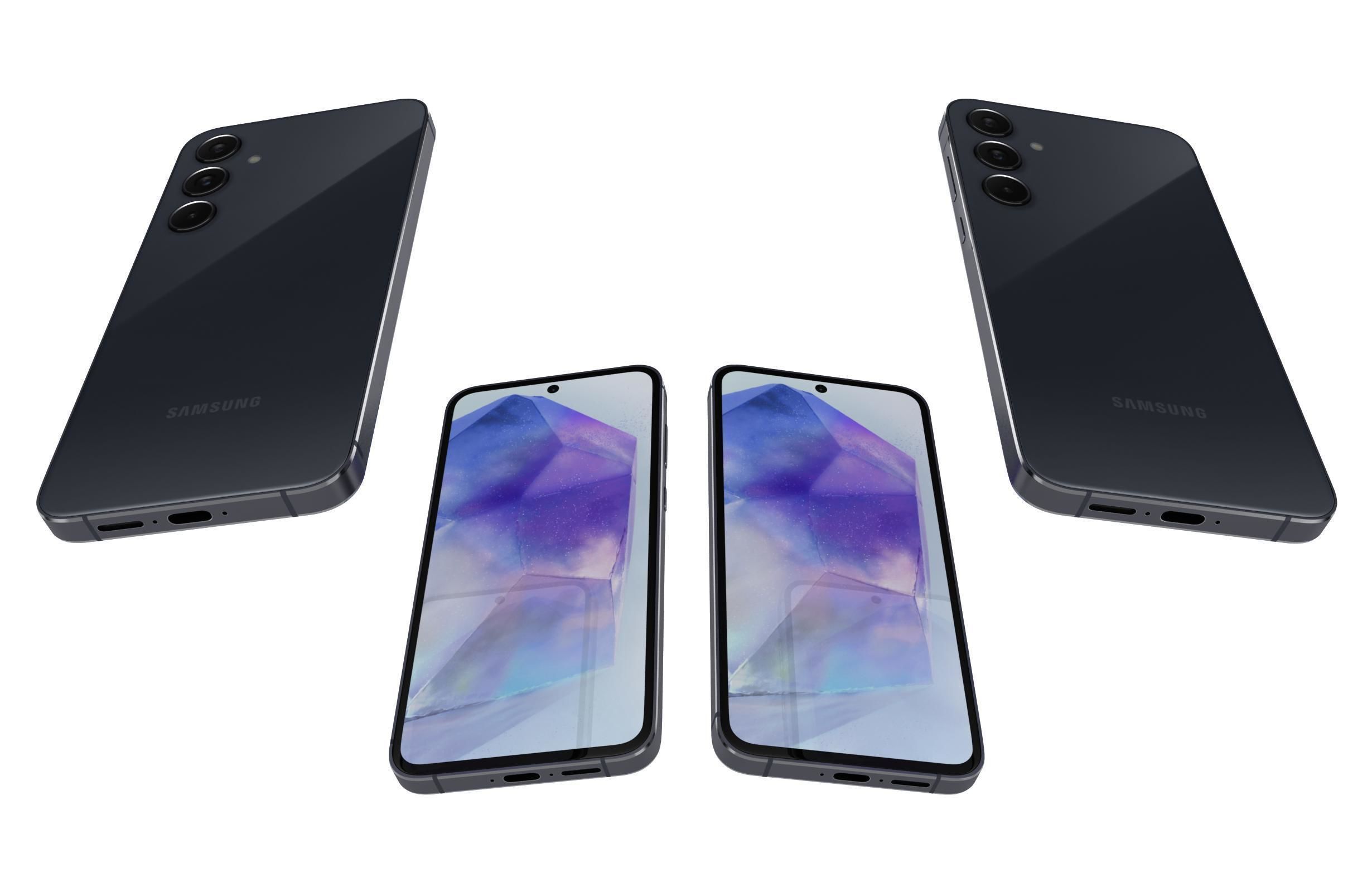 Samsung Galaxy A55 5G Black 3D model_5