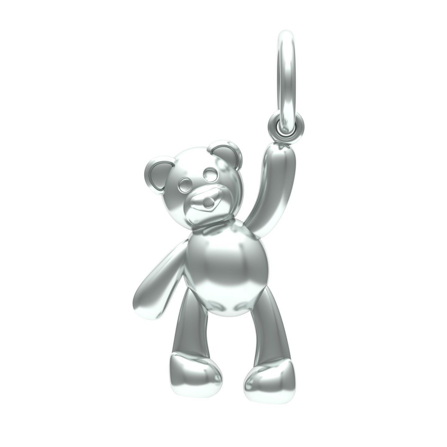 Teddy pendant 04 3D print model_7