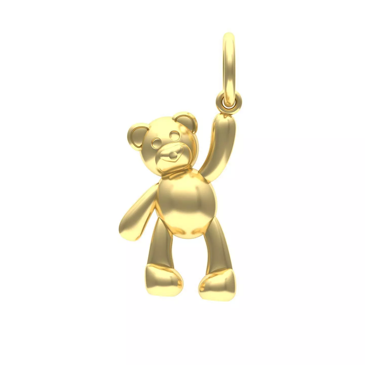 Teddy pendant 04 3D print model_0
