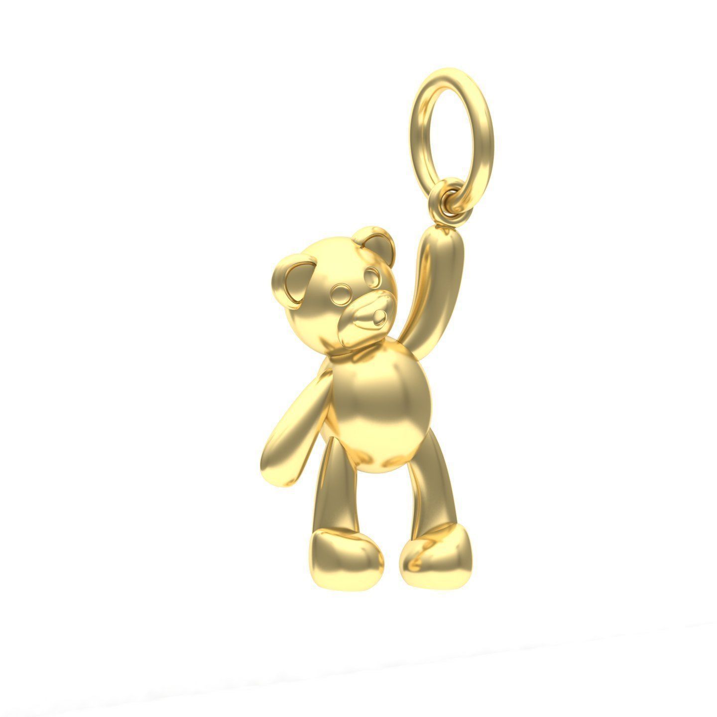Teddy pendant 04 3D print model_1