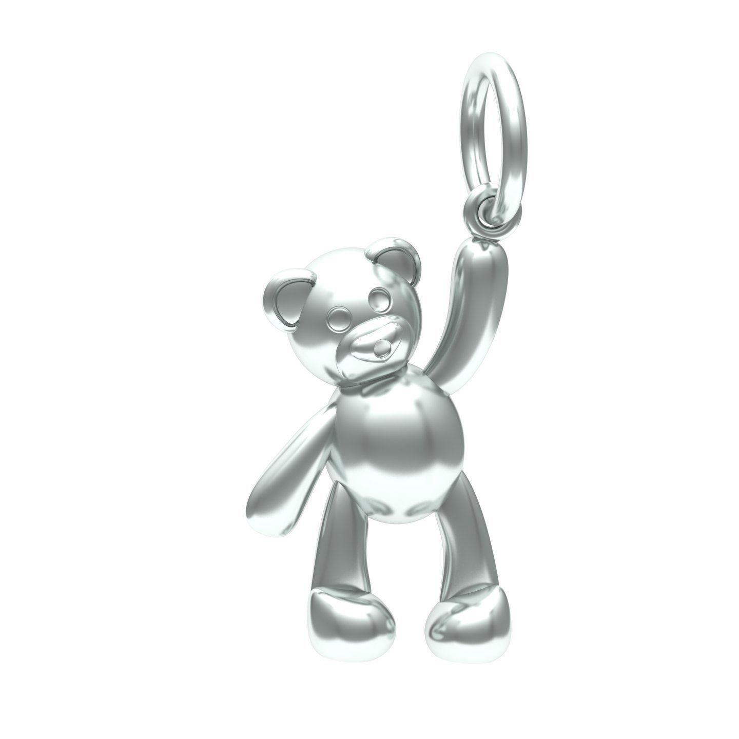 Teddy pendant 04 3D print model_6