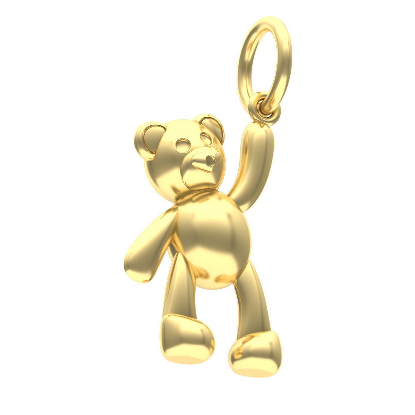 Teddy pendant 04 3D print model_2