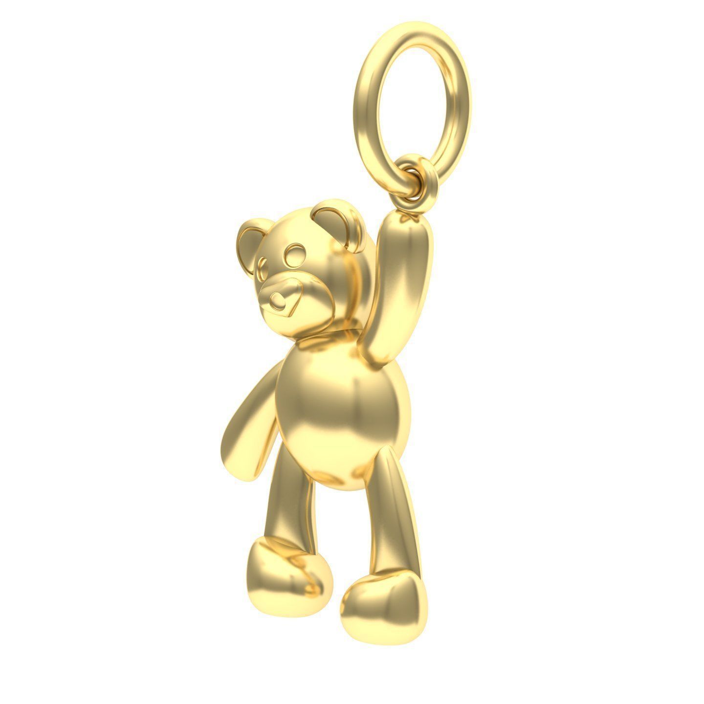 Teddy pendant 04 3D print model_4