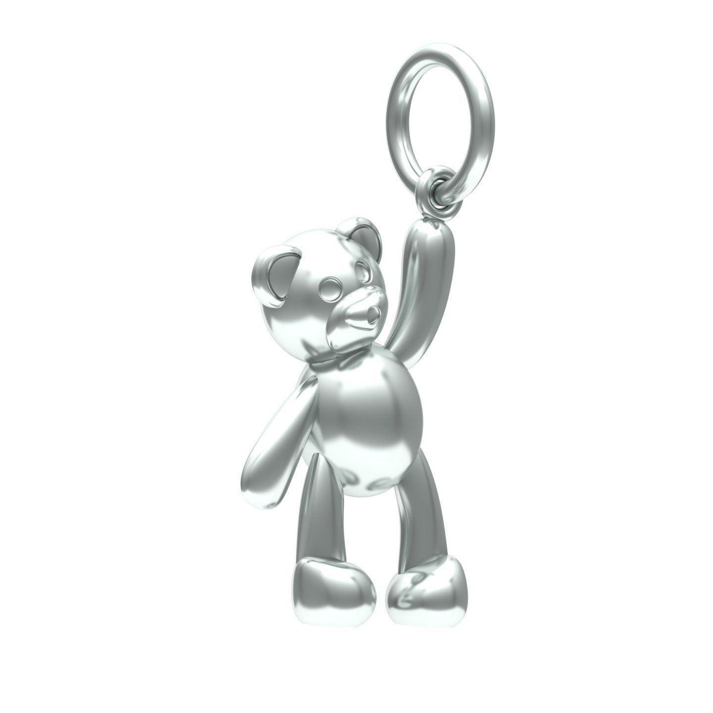 Teddy pendant 04 3D print model_8