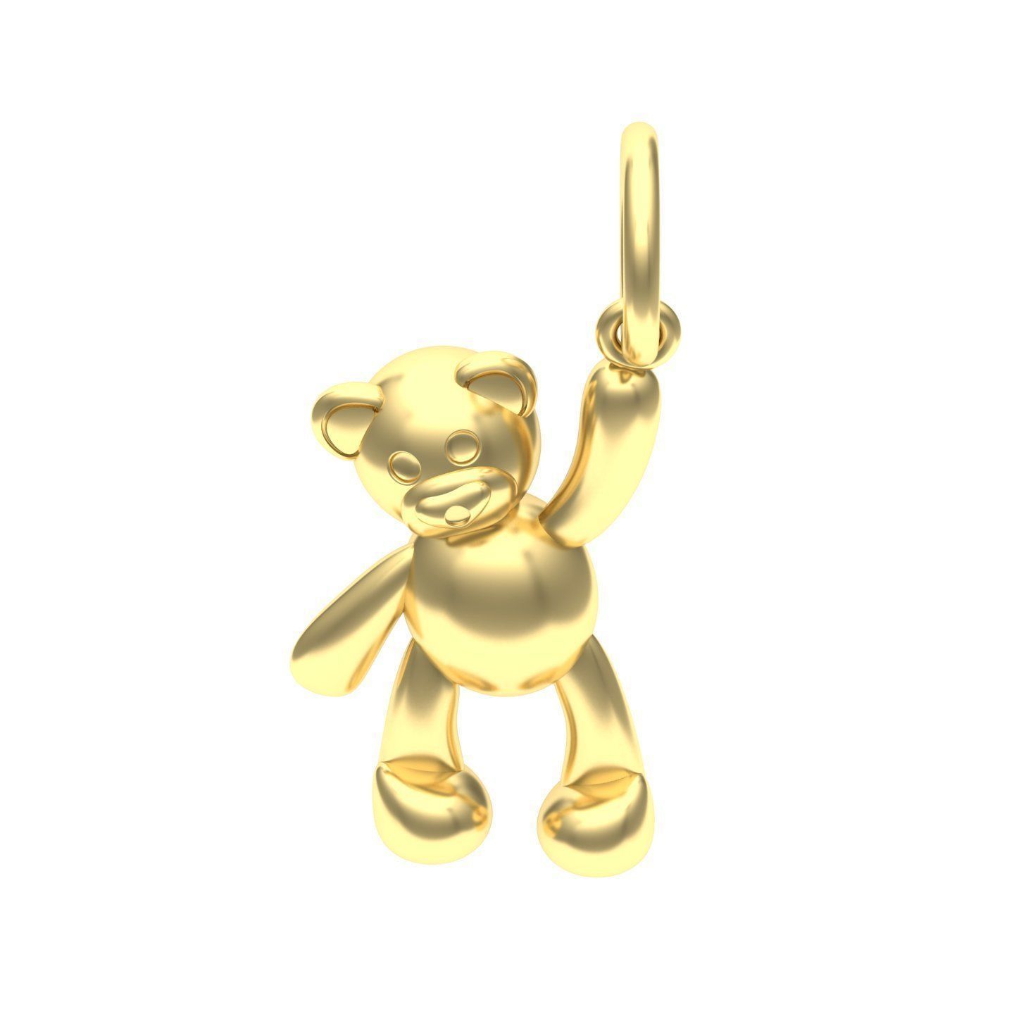 Teddy pendant 04 3D print model_5