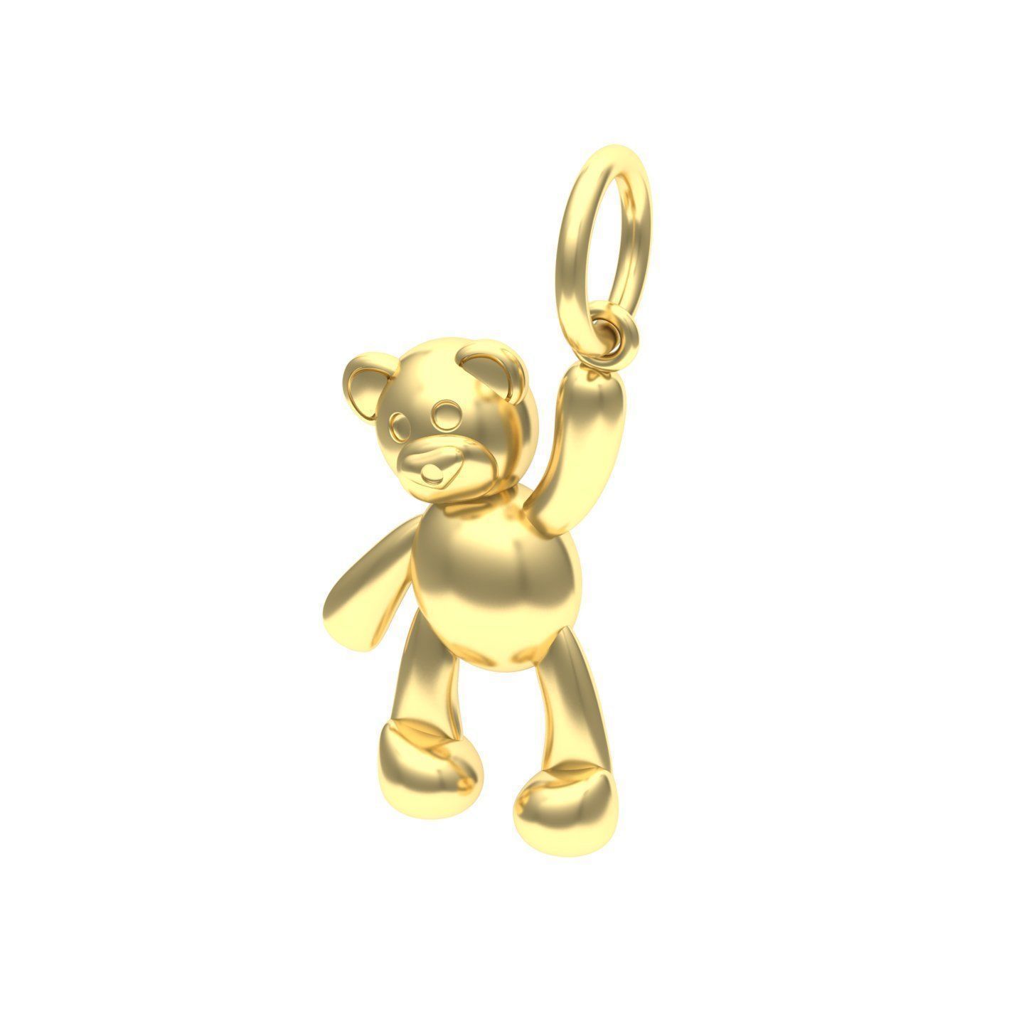 Teddy pendant 04 3D print model_3