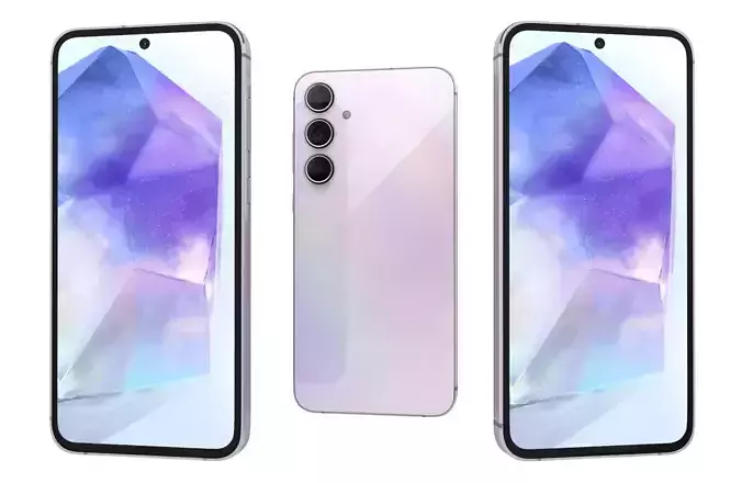 Samsung Galaxy A55 5G Pink 3D model