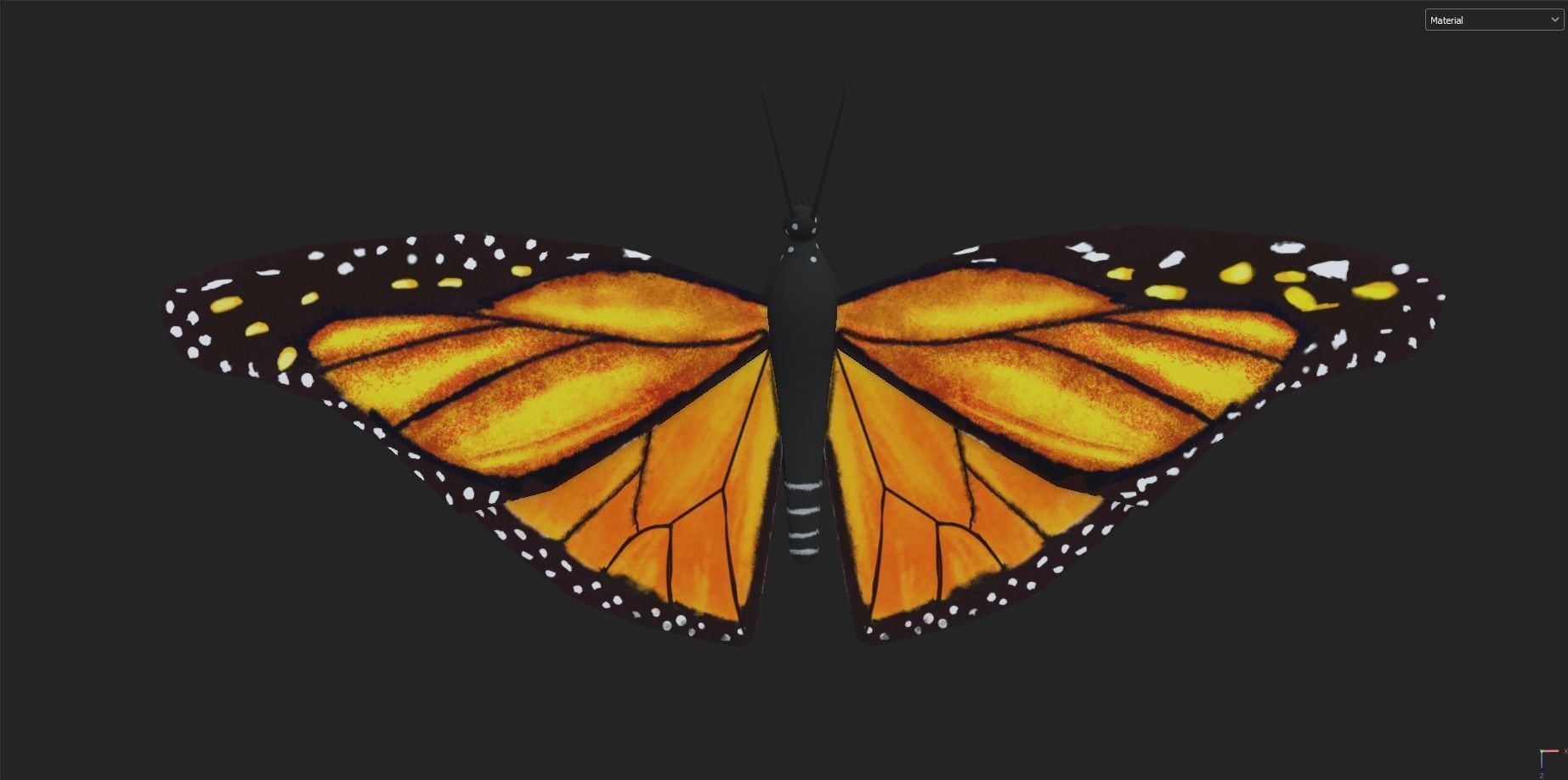 Low poly Butterfly Low-poly 3D model_3