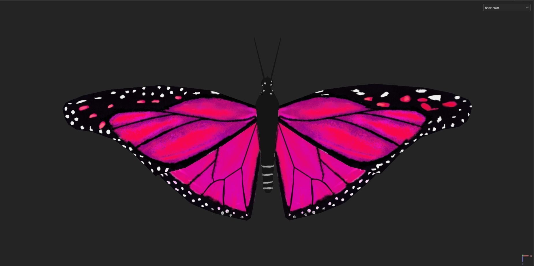 Low poly Butterfly Low-poly 3D model_1