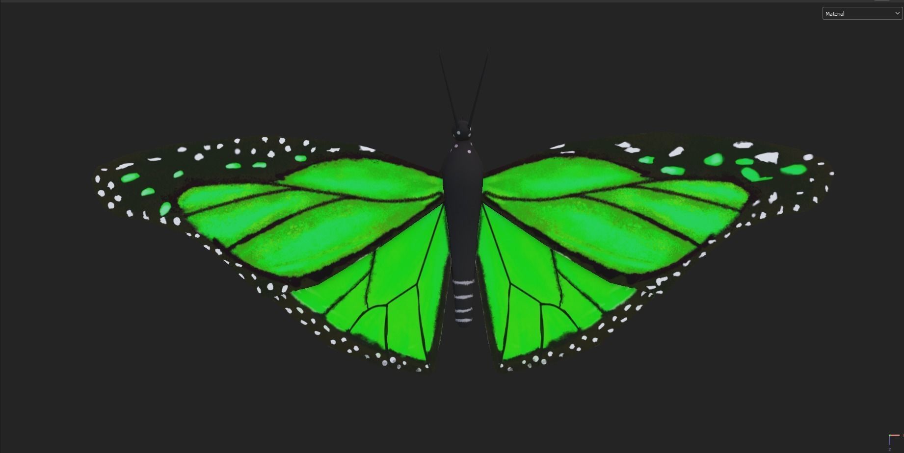 Low poly Butterfly Low-poly 3D model_2