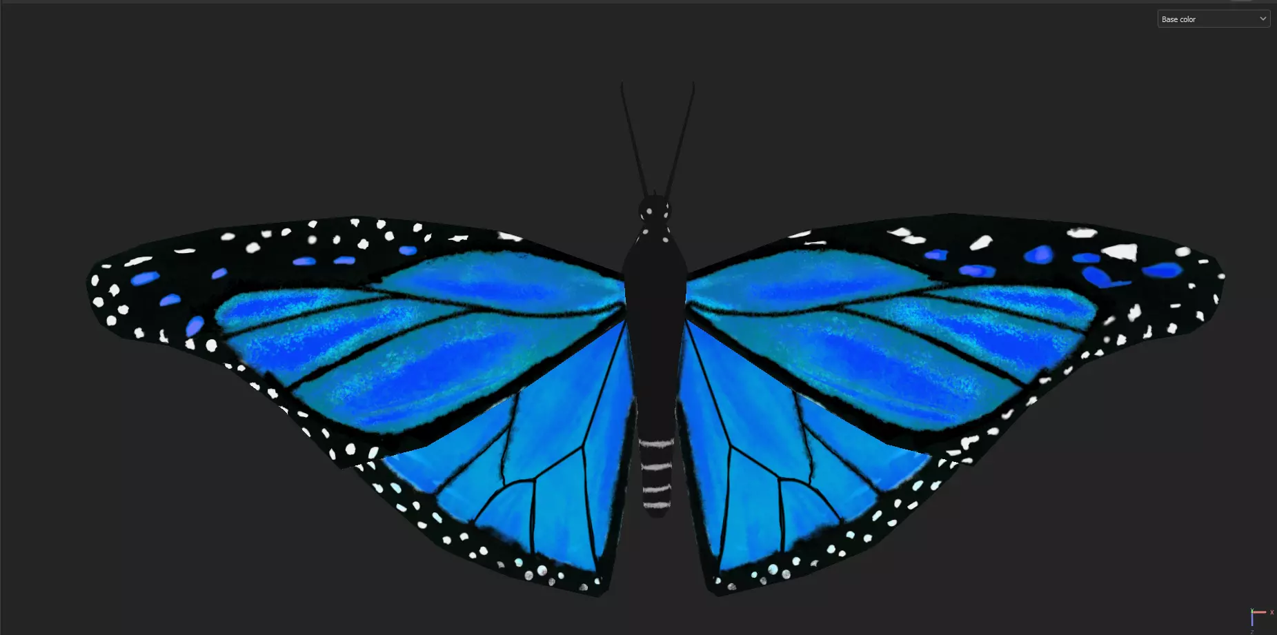 Low poly Butterfly Low-poly 3D model_0