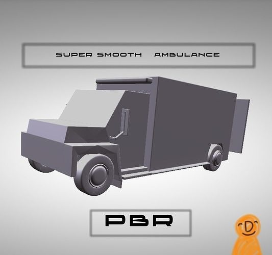 Super smooth ambulance Free low-poly 3D model