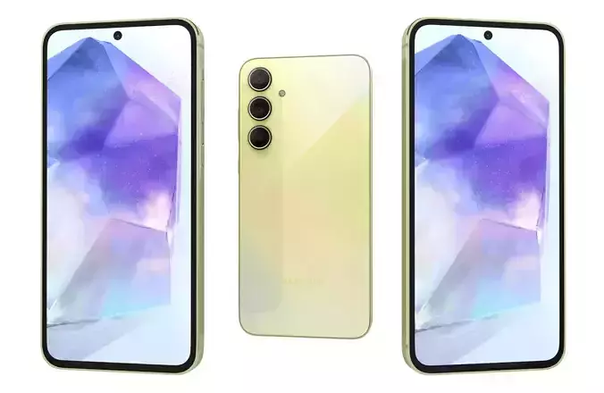 Samsung Galaxy A55 5G Yellow 3D model