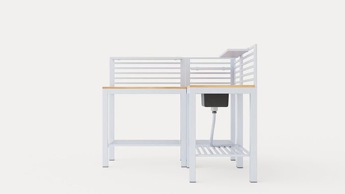 Ellos outdoor kitchen Low-poly 3D model