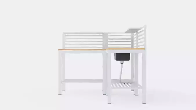 Ellos outdoor kitchen Low-poly 3D model