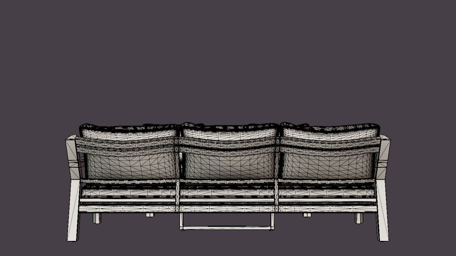 Lycke sofa set Low-poly 3D model_5