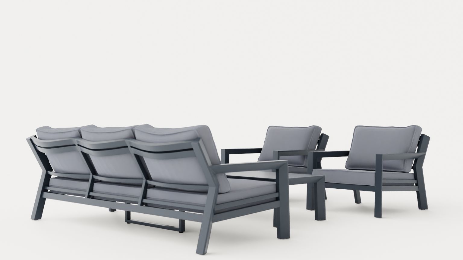 Lycke sofa set Low-poly 3D model_3