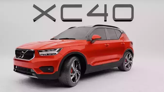 Volvo xc40 car Low-poly 3D model