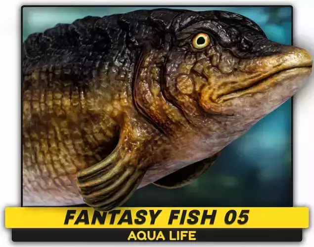 Fantasy Fish 05 - Aqua Life - Water Underwater Creature - 33 Low-poly 3D model