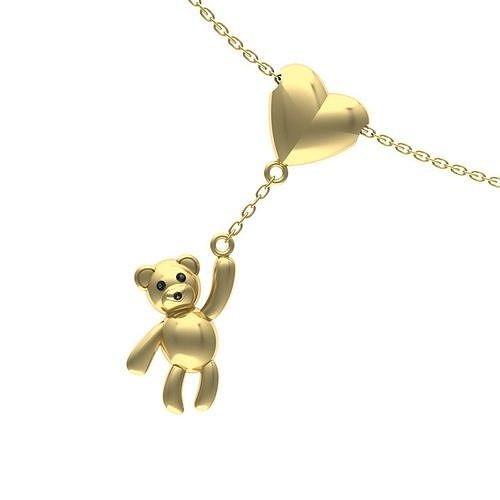 Teddy pendant 05 3D print model