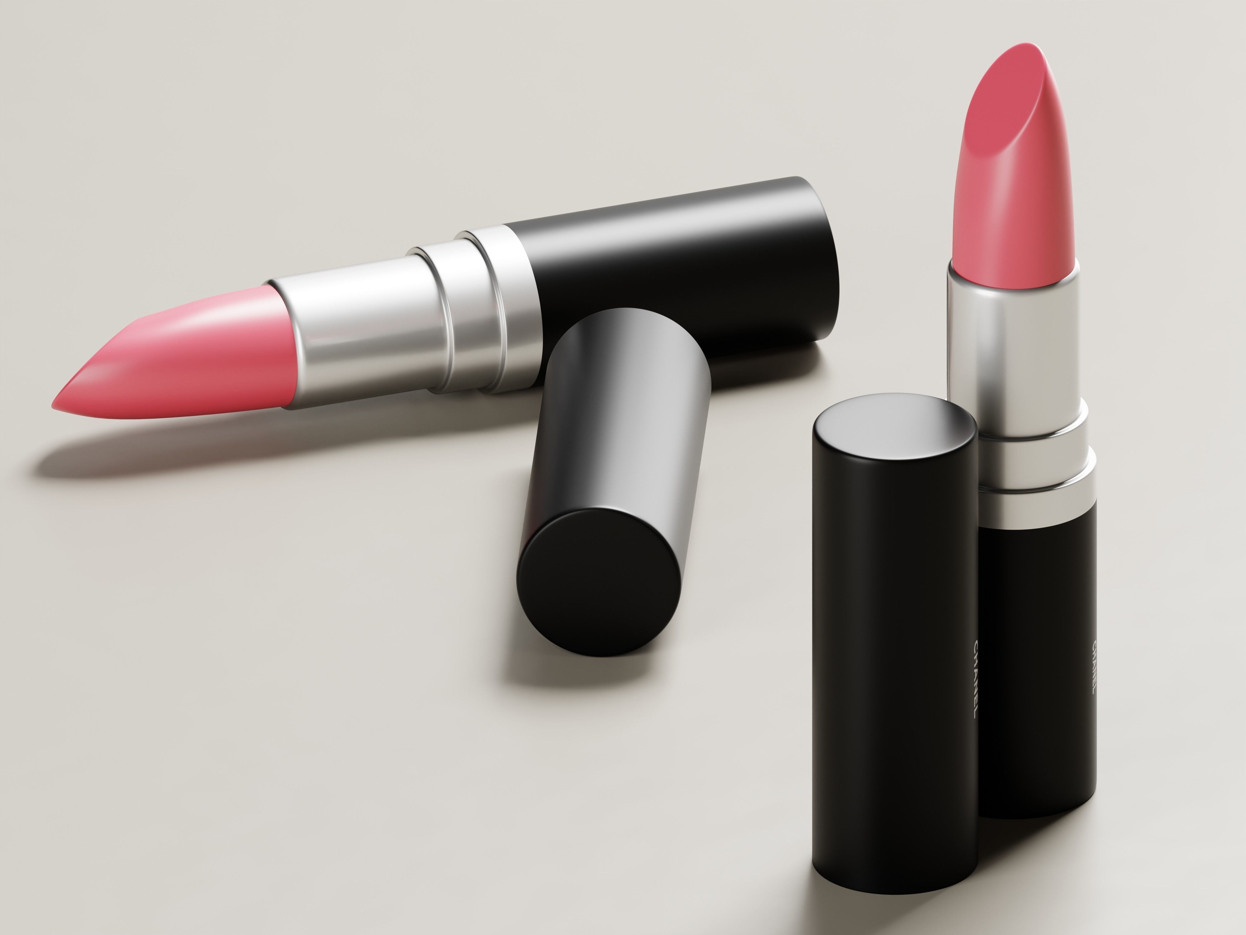 Pink Matte Lipstick 3D Model Low-poly 3D model_1