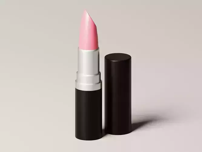 Pink Matte Lipstick 3D Model