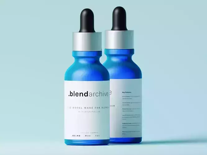 Cosmetic Dropper Bottle 3D Model