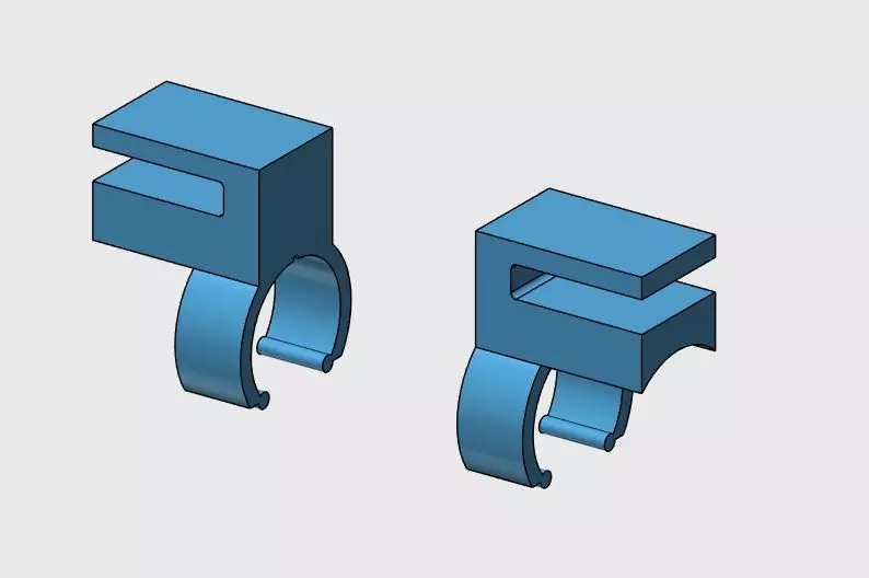 Aquarium Light Tube Holder 3D print model_0