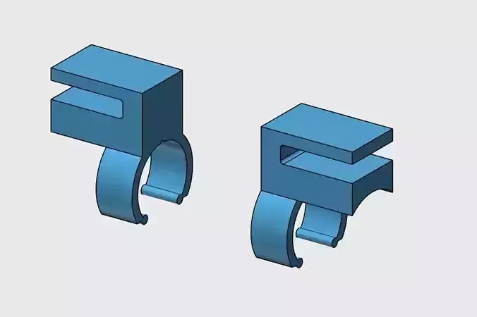 Aquarium Light Tube Holder 3D print model