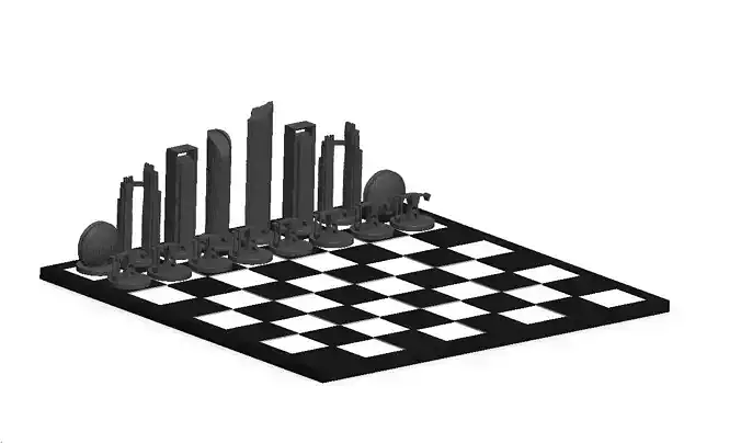 Dubai VS Abu Dhabi Chess Board